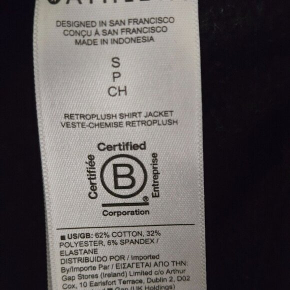 Athleta Retroplush Shirt Jacket Black Pockets Button Front Size S - Picture 9 of 9